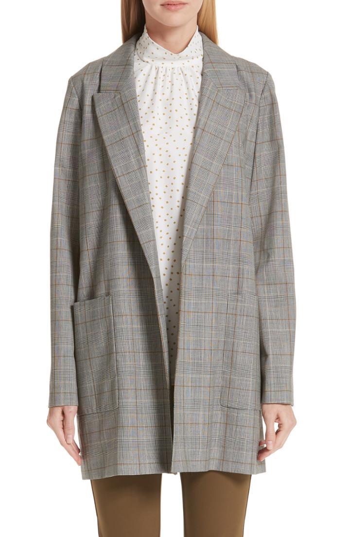 Women's Lafayette 148 New York Malika Plaid Jacket - Black