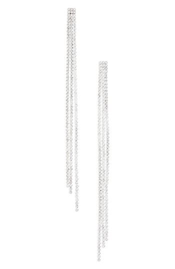 Women's Natasha Linear Crystal Shoulder Duster Earrings