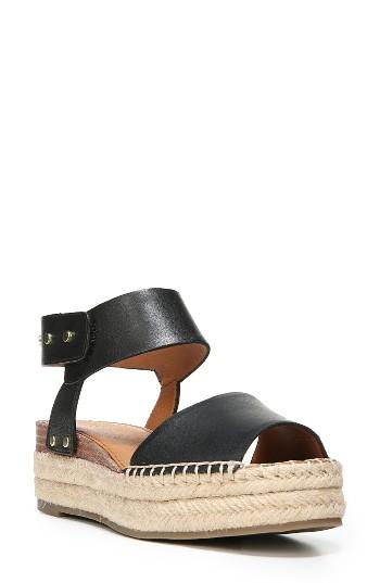 Women's Sarto By Franco Sarto Oak Platform Wedge Espadrille M - Black