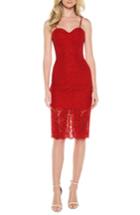 Women's Bardot Pierre Lace Dress - Red