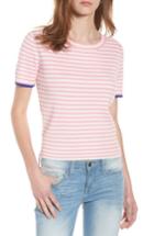 Women's Cotton Emporium Stripe Knit Pullover - Pink