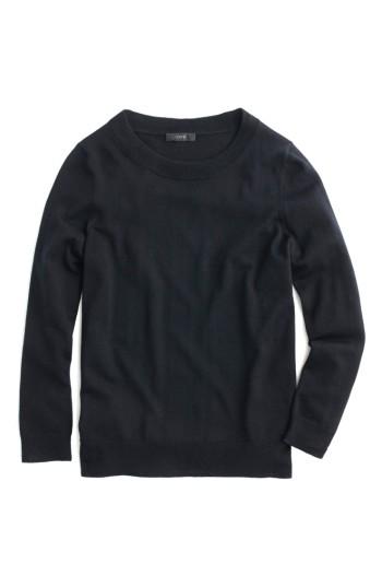 Women's J.crew Tippi Merino Wool Sweater, Size - Black