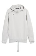 Men's Scotch & Soda Zip Shoulder Hoodie, Size - Grey