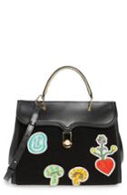 Olympia Le-tan Beaded Patches Satchel - Black