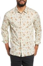 Men's John Varvatos Star Usa Floral Print Sport Shirt - Green