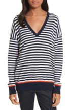 Women's Equipment Lucinda Stripe Wool & Cashmere Sweater - Blue