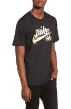 Men's Nike Sb Floral Logo T-shirt, Size - Black