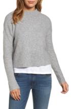 Women's Vineyard Vines Mock Neck Crop Sweater - Grey