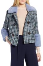 Women's Ming Wang Multi Contrast Pattern Long Jacket