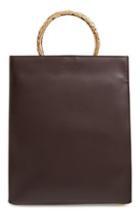 Marni Pannier Hammered Handle Leather Tote - Black