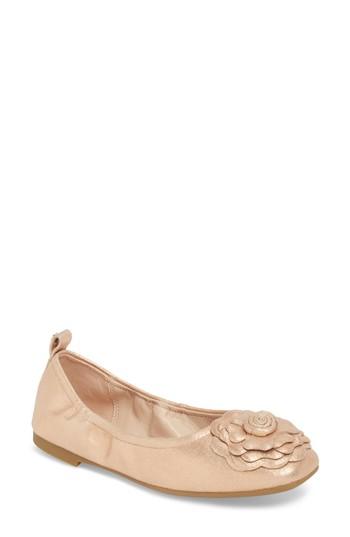 Women's Taryn Rose Rosalyn Ballet Flat M - Metallic