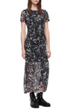 Women's Saloni Marissa Metallic Fil Coupe Silk Blend Minidress - Black