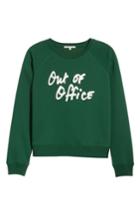 Women's Rebecca Minkoff Out Of Office Sweatshirt, Size - Green