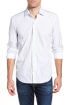 Men's Culturata Tailored Fit Flamingo Print Sport Shirt - White