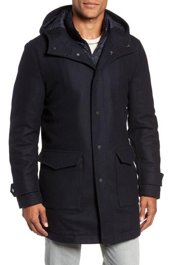 Men's Bonobos Tech Wool Blend Field Jacket - Blue