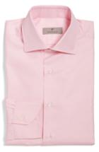 Men's Canali Regular Fit Houndstooth Dress Shirt .5 - Pink
