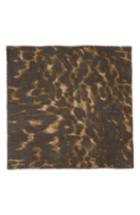 Women's Stella Mccartney Nina Leopard Print Wool & Silk Scarf, Size - Green