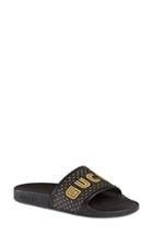Women's Gucci Pursuit Guccy Logo Slide Sandal Us / 35eu - Black