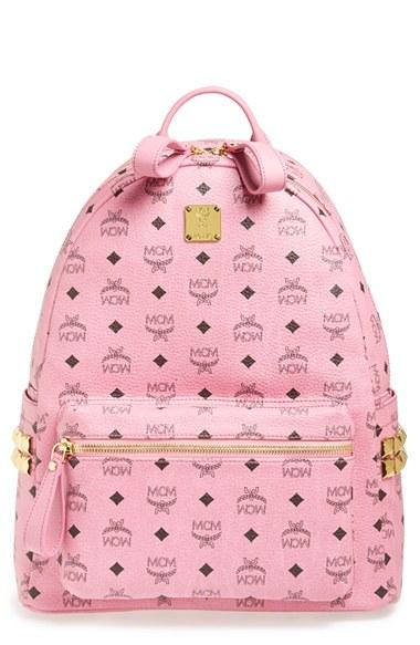 Mcm 'medium Stark - Visetos' Studded Backpack -