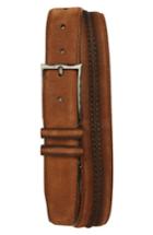 Men's Mezlan Suede Belt - Cognac