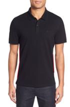 Men's Boss 'pallas' Regular Fit Logo Embroidered Polo Shirt, Size - Black