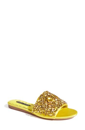Women's Alice + Olivia Abbey Crystal Embellished Slide Sandal M - Blue