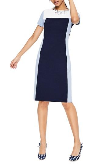 Women's Boden Modern Colorblock Ponte Dress - Blue