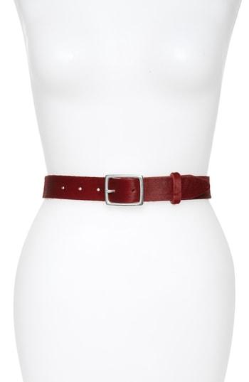 Women's Rag & Bone Boyfriend Belt - Biking Red Haircalf