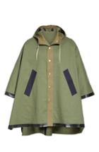 Men's Mackintosh Gents Bonded Cotton Hooded Poncho, Size - Green