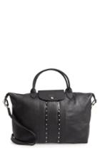 Longchamp Le Pliage Leather Shoulder Bag - Black