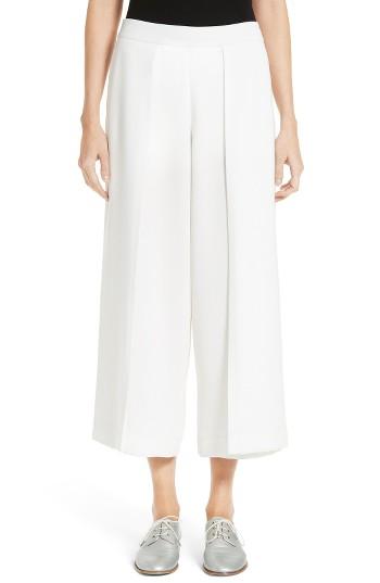 Women's Rag & Bone Rowe Pleat Crop Pants - White