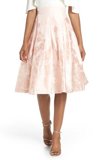 Women's Eliza J Jacquard A-line Skirt - Pink