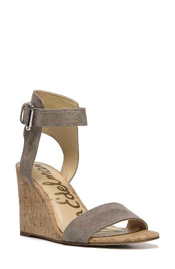Women's Sam Edelman Willow Strappy Wedge Sandal M - Grey