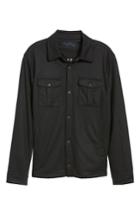 Men's Zachary Prell Seymour Regular Fit Wool Blend Shirt Jacket, Size - Black