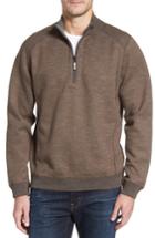 Men's Tommy Bahama Flipsider Reversible Quarter-zip Pullover - Brown