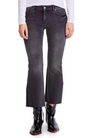 Women's Free People Rita Raw Edge Crop Flare Jeans
