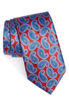 Men's Ermenegildo Zegna Paisley Silk Tie, Size - Brown