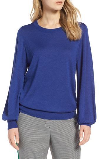 Women's Halogen Puff Sleeve Sweater - Blue