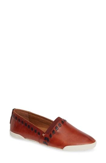 Women's Frye Melanie Whipstitch Slip-on Flat .5 M - Red