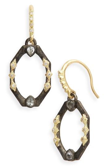 Women's Armenta Old World Octagonal Diamond & Sapphire Drop Earrings