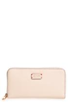 Women's Frances Valentine Kennedy Calfskin Leather Zip Around Wallet - White