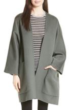 Women's Vince Reversible Wool & Cashmere Clutch Coat - Blue/green