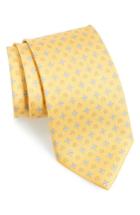 Men's Salvatore Ferragamo Edison Medallion Silk Tie, Size - Yellow