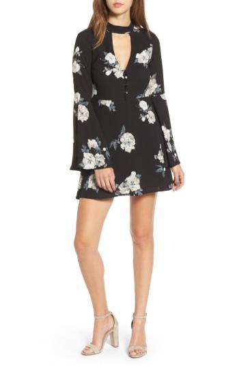 Women's Socialite Harper Bell Sleeve Dress - Blue