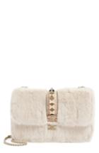 Valentino Small Lock Genuine Mink Fur & Snakeskin Shoulder Bag -