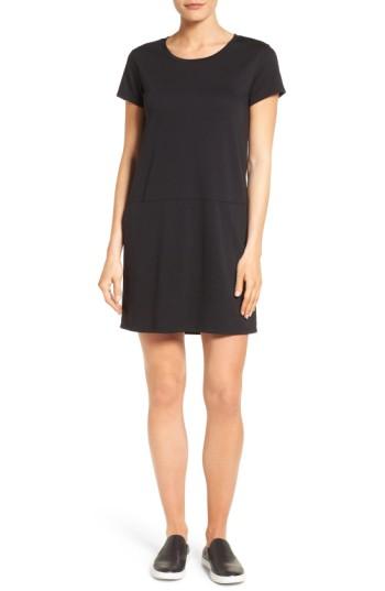 Petite Women's Caslon Knit Shift Dress, Size P - Black