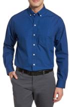 Men's Cutter & Buck Rowan Print Sport Shirt - Blue