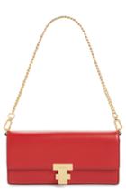 Tory Burch Juliette Leather Clutch - Red