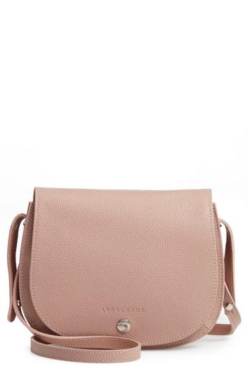 Longchamp Small Le Foulonne Leather Crossbody Bag - Beige