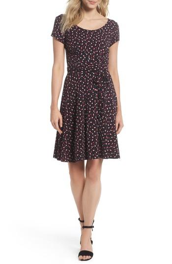 Women's Leota Scoop Neck Jersey Fit & Flare Dress - Black
